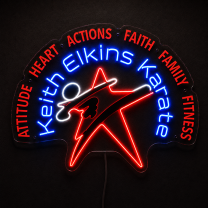 Keith Elkins Karate Custom LED Neon Sign