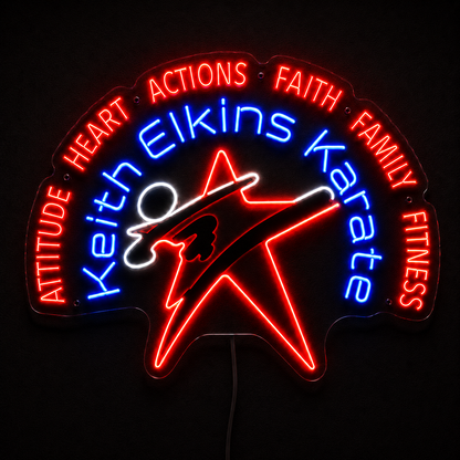 Keith Elkins Karate Custom LED Neon Sign