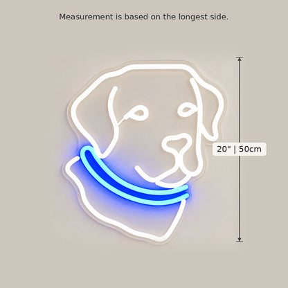 Labrador Retriever Blue Collar LED Neon Sign image 5