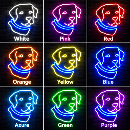 Labrador Retriever Blue Collar LED Neon Sign image 4