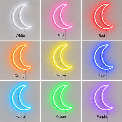 Lavender Crescent Moon LED Neon Sign image 4