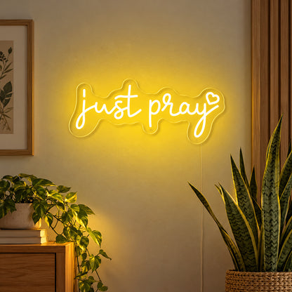 Just Pray LED Neon Sign — image 01