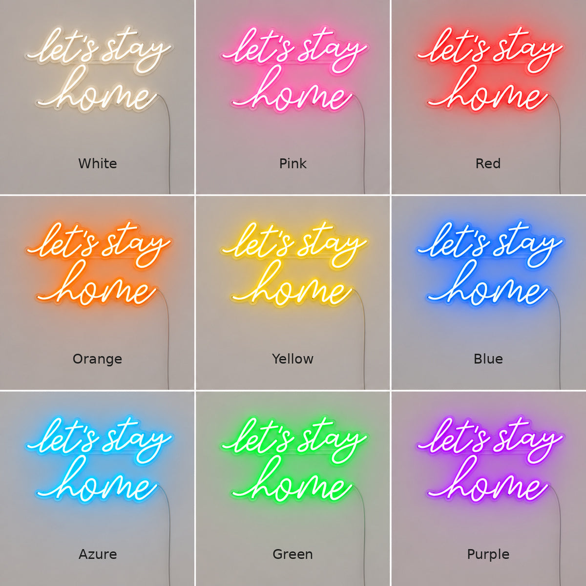 Lets Stay Home Style 048 LED Neon Sign — image 04