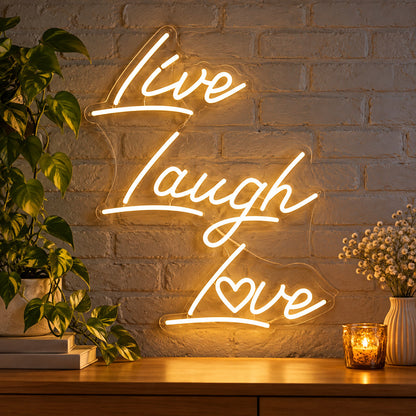 Live Laugh Love LED Neon Sign GARAGE LED NEON SIGN — image 01