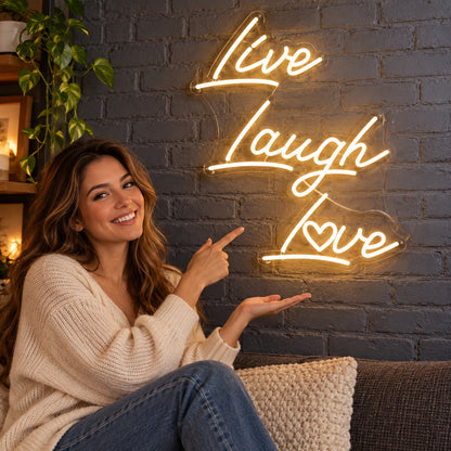 Live Laugh Love LED Neon Sign GARAGE LED NEON SIGN — image 02