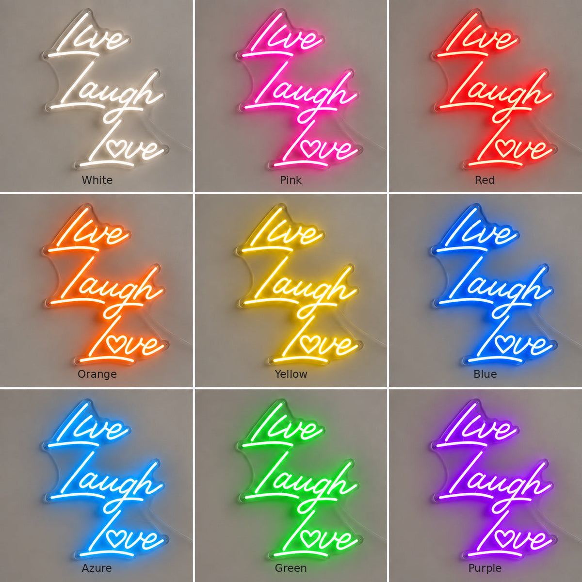Live Laugh Love LED Neon Sign GARAGE LED NEON SIGN — image 04