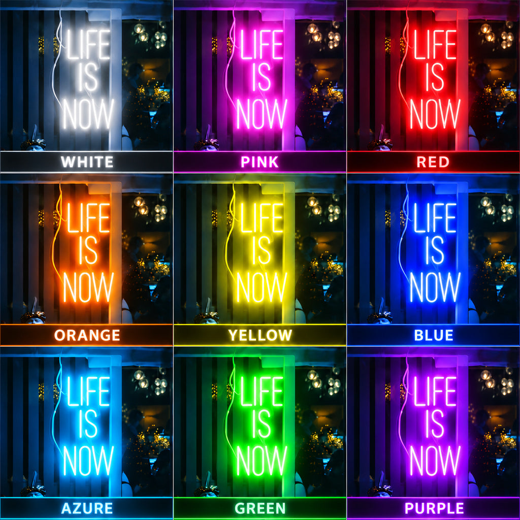 Life Is Now Ice Blue LED Neon Sign image 4
