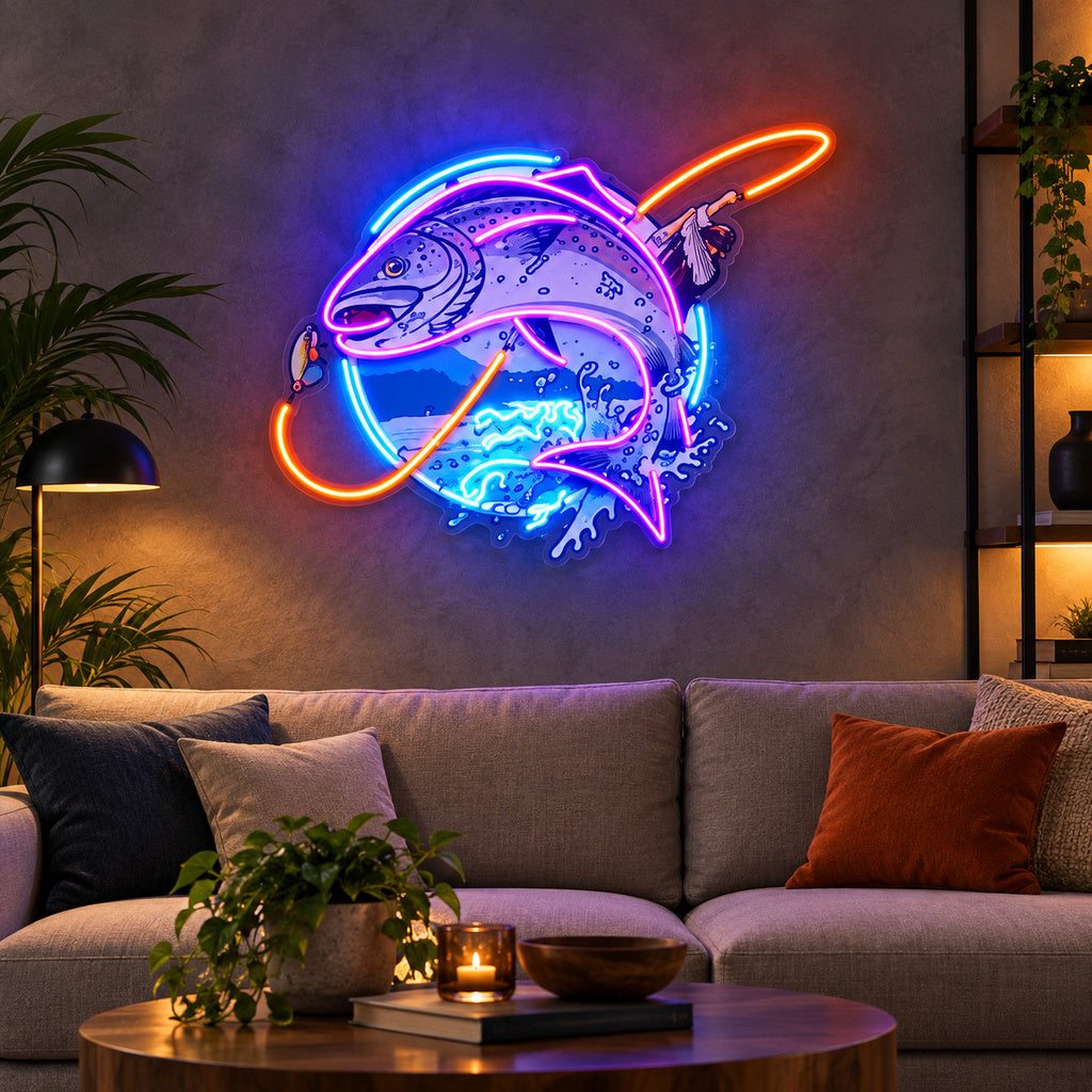 Little Fisherman Fish LED Neon Sign image 2