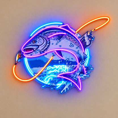 Little Fisherman Fish LED Neon Sign image 6