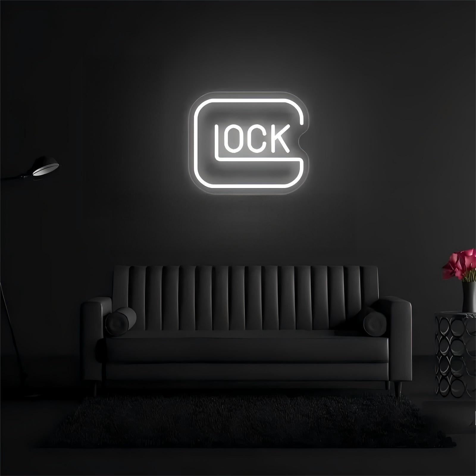 Glock USB LED Neon Sign for Bar Game Room & Man Cave Wall Decor
