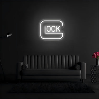 Glock USB LED Neon Sign for Bar Game Room & Man Cave Wall Decor