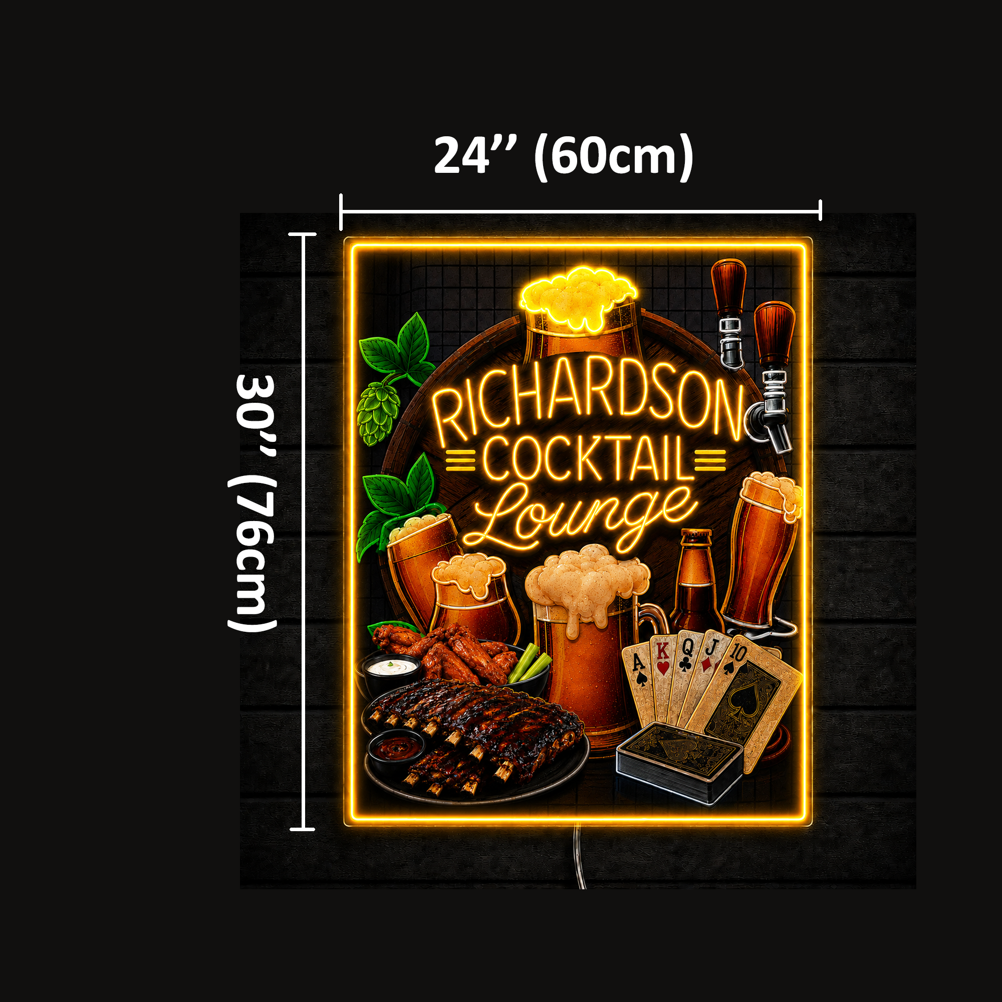 RICHARDSON COCKTAIL Lounge Custom LED Neon Sign