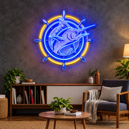 Marlin Boat Helm LED Neon Sign image 2
