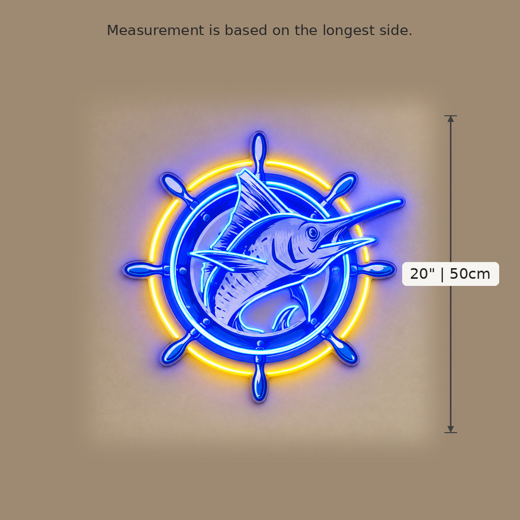 Marlin Boat Helm LED Neon Sign image 5