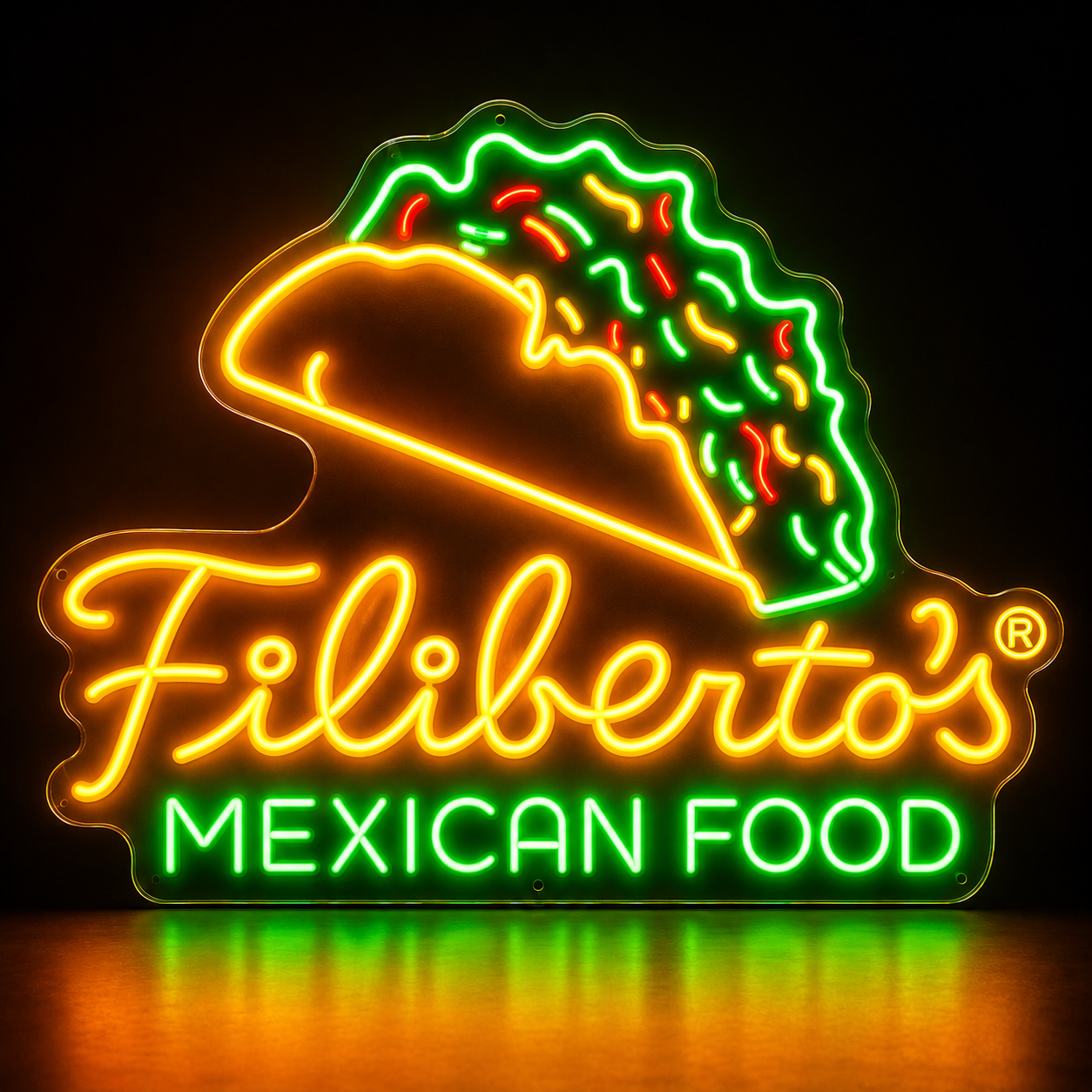 Filiberto's MEXICAN FOOD Custom LED Neon Sign