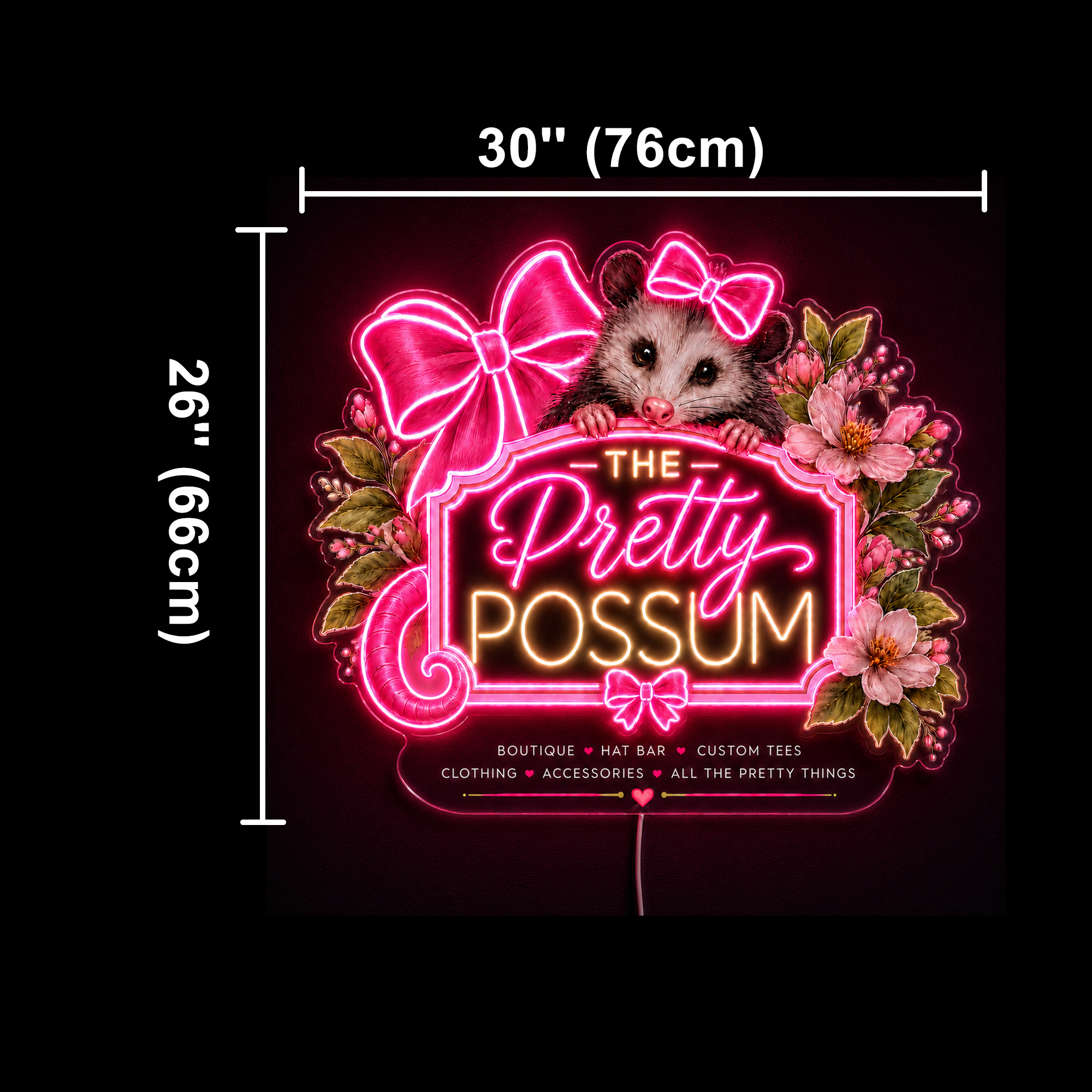 THE Pretty POSSUM Custom LED Neon Sign