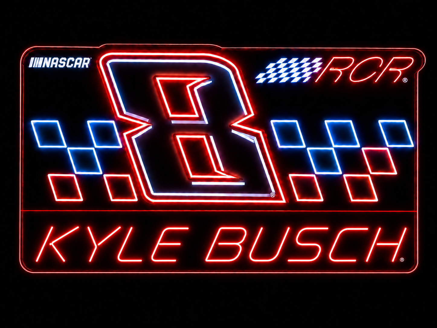 8 KYLE BUSCH NASCAR RCR  Custom LED Neon Sign