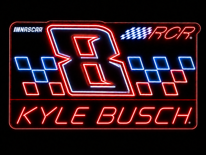 8 KYLE BUSCH NASCAR RCR  Custom LED Neon Sign
