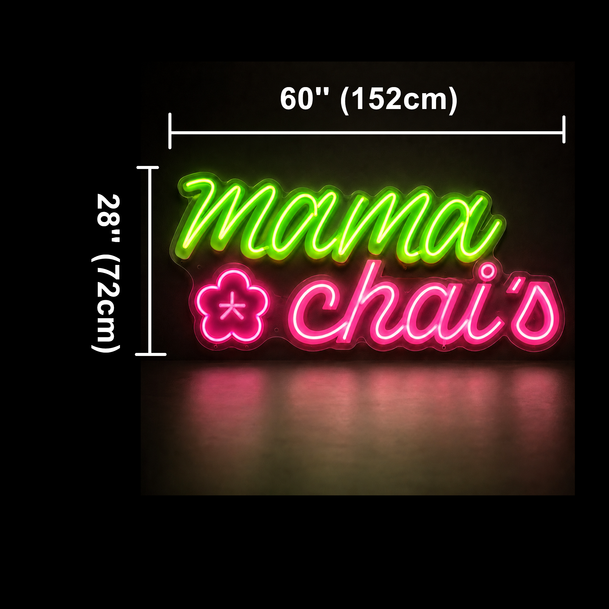 Mama Chai’s Custom Led Neon Sign with 60"W