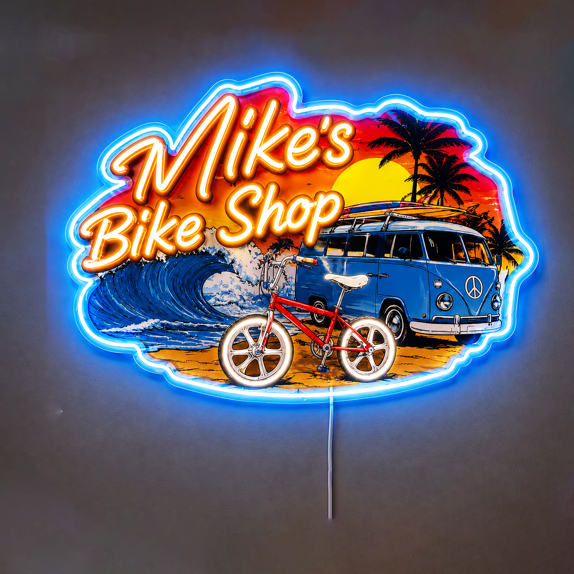 Mike's Bike Shop Custom LED Neon Sign