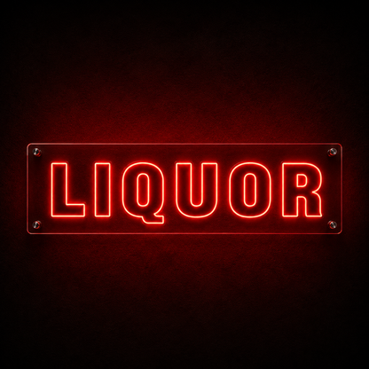 LIQUOR Custom LED Neon Sign