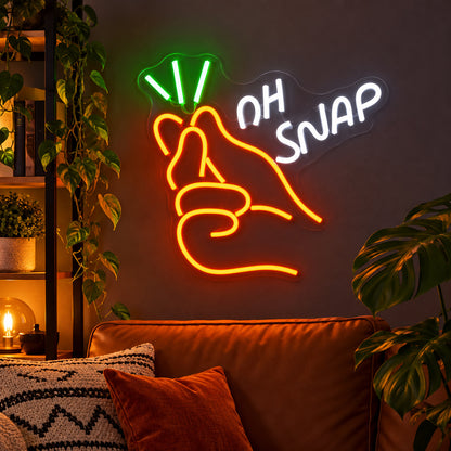 Oh Snap Finger LED Neon Sign image 2