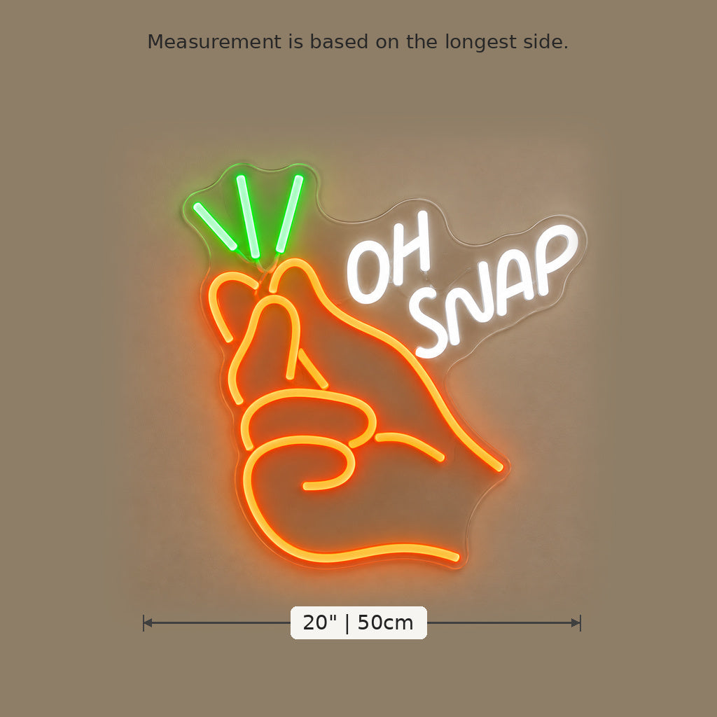 Oh Snap Finger LED Neon Sign image 5