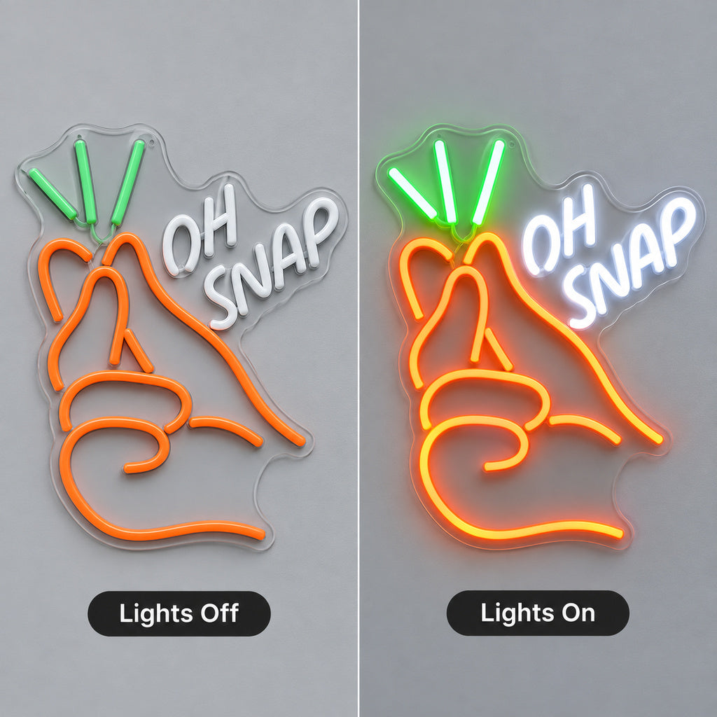 Oh Snap Finger LED Neon Sign image 3
