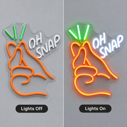 Oh Snap Finger LED Neon Sign image 3