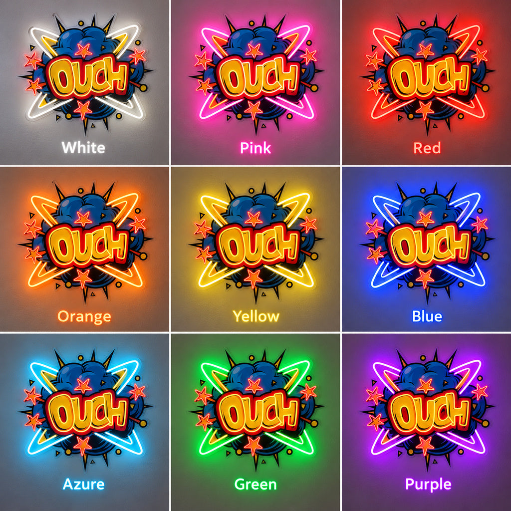 Ouch Pop Art LED Neon Sign image 4
