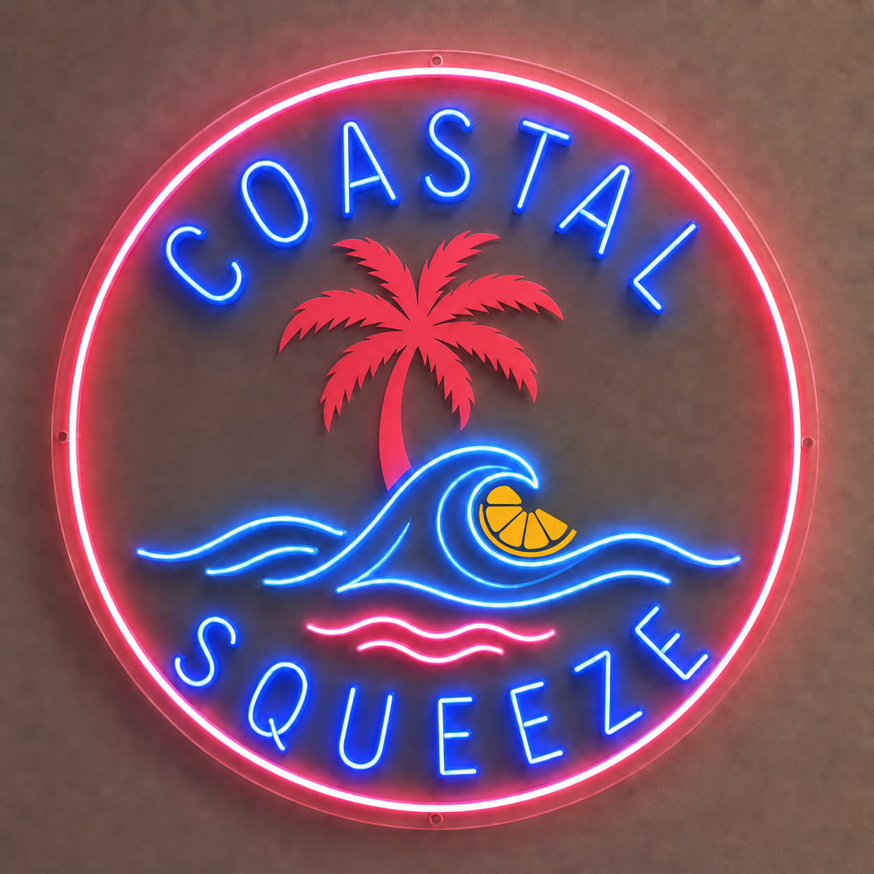 COASTAL SQUEEZE Custom LED Neon Sign