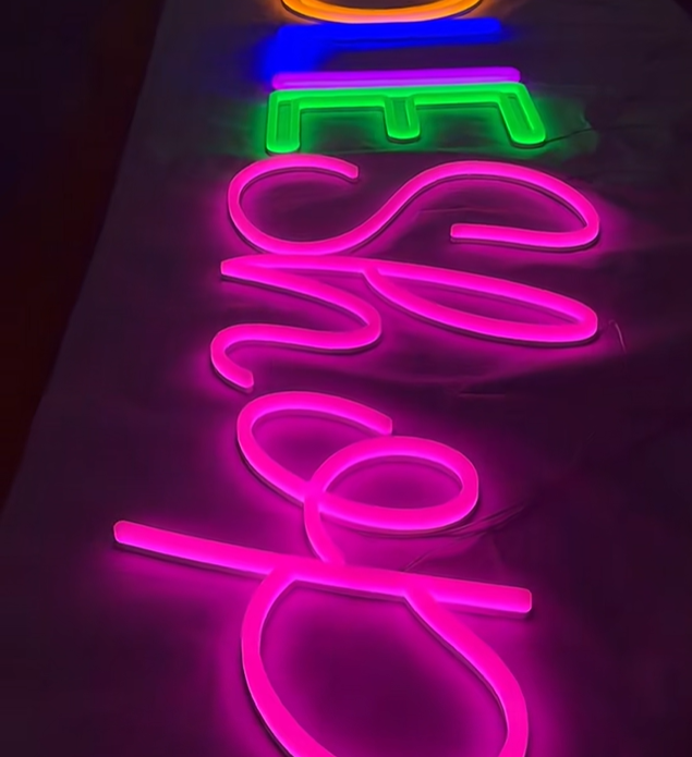 Custom White Arrow Led Neon Sign - 12mm Tube