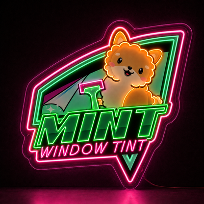 Mint Window Tint Custom Led Neon Sign
