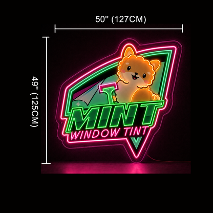 Mint Window Tint Custom Led Neon Sign