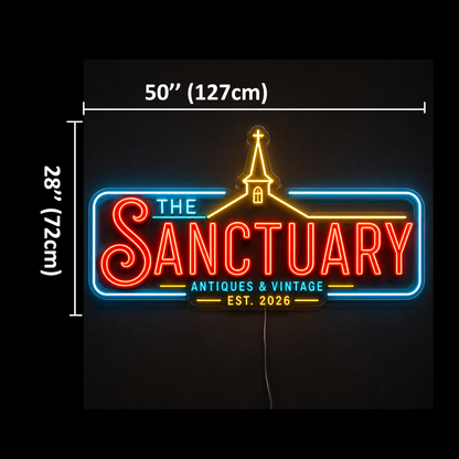 THE SANCTUARY Custom LED Neon Sign