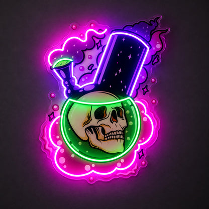 Skull Potion Bottle LED Neon Sign image 1