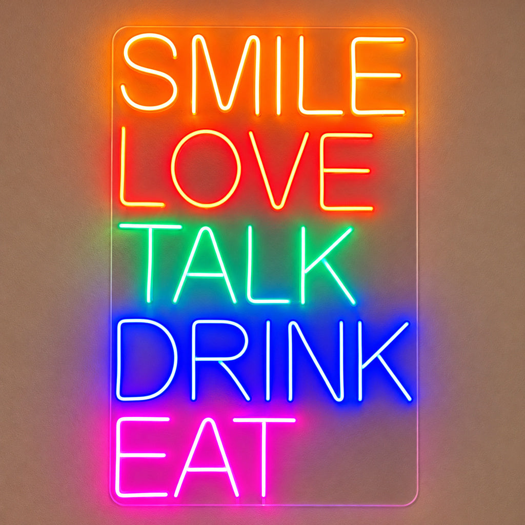 Smile Love Talk Drink Eat LED Neon Sign image 6