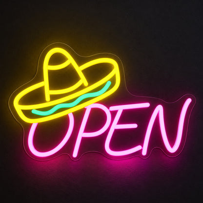 Sombrero Open LED Neon Sign image 1