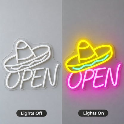 Sombrero Open LED Neon Sign image 3