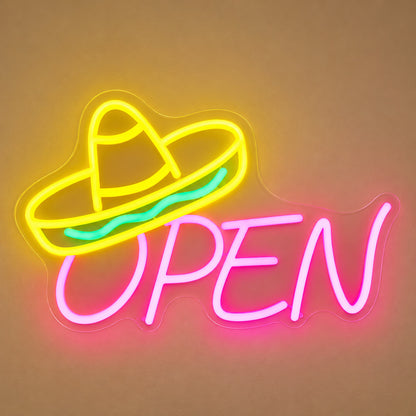Sombrero Open LED Neon Sign image 6