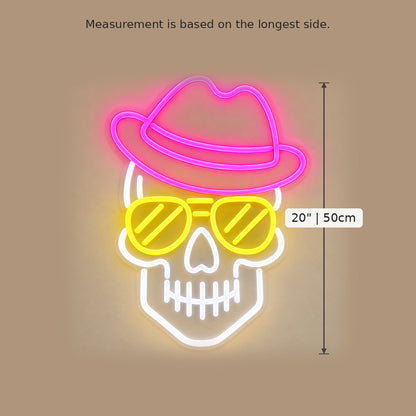 Sombrero Sunglasses Skull LED Neon Sign image 5