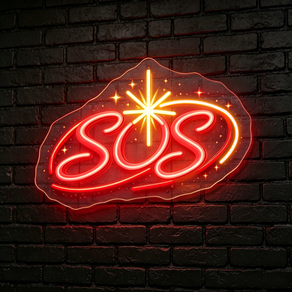 SOS Custom LED Neon Sign