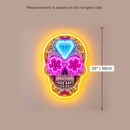 Sugar Skull Diamond LED Neon Sign image 5