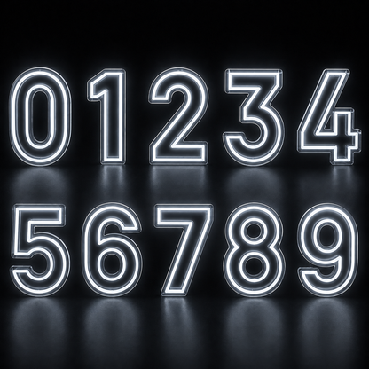 0-9 Nummber's Custom LED Neon Sign