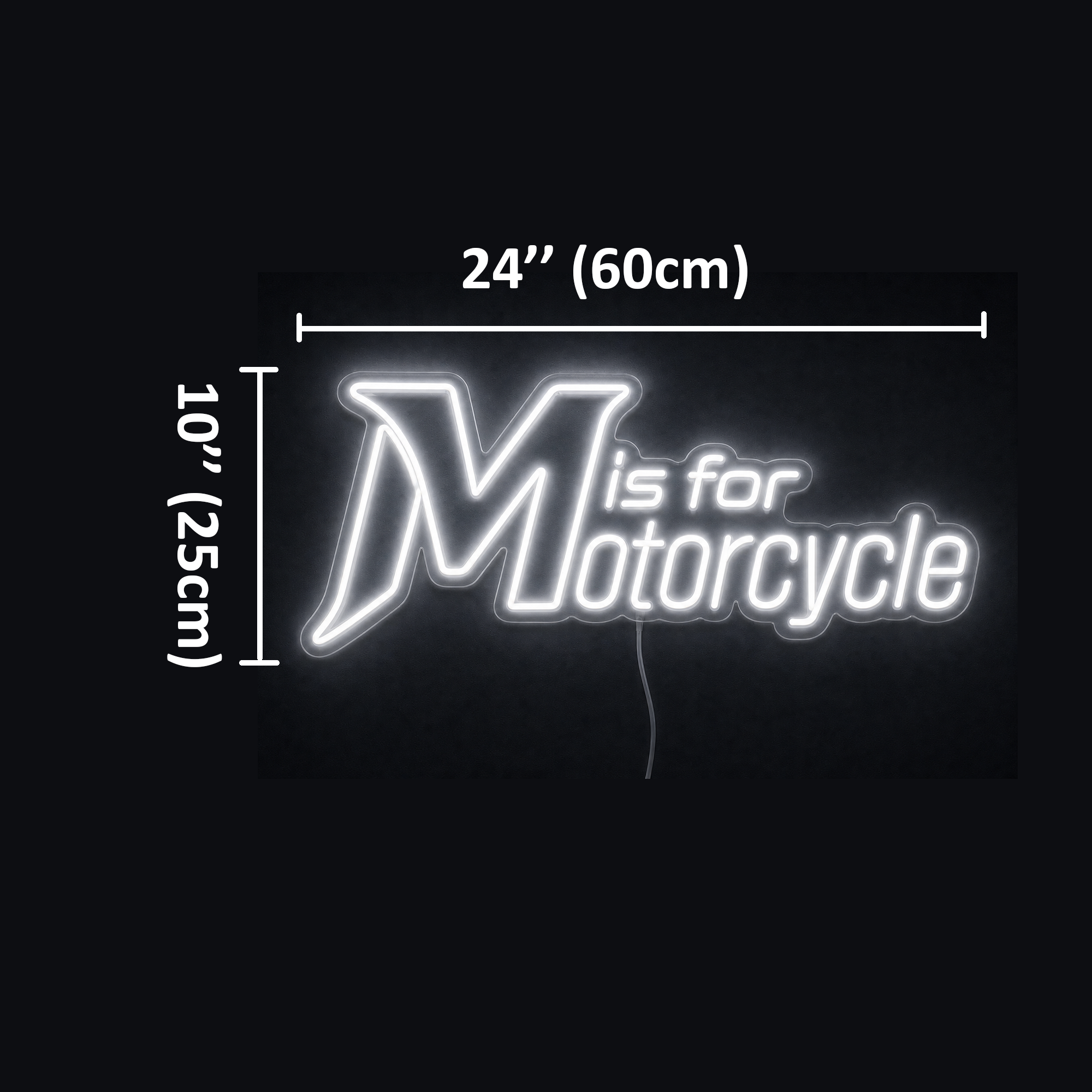 M is for Motorcycle Custom LED Neon Sign