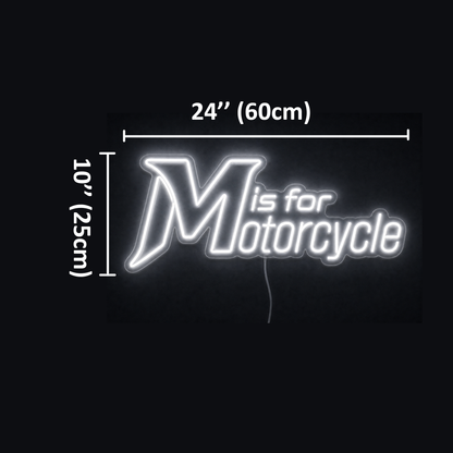 M is for Motorcycle Custom LED Neon Sign