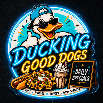 Ducking Good Dogs Custom Business LED Neon Sign