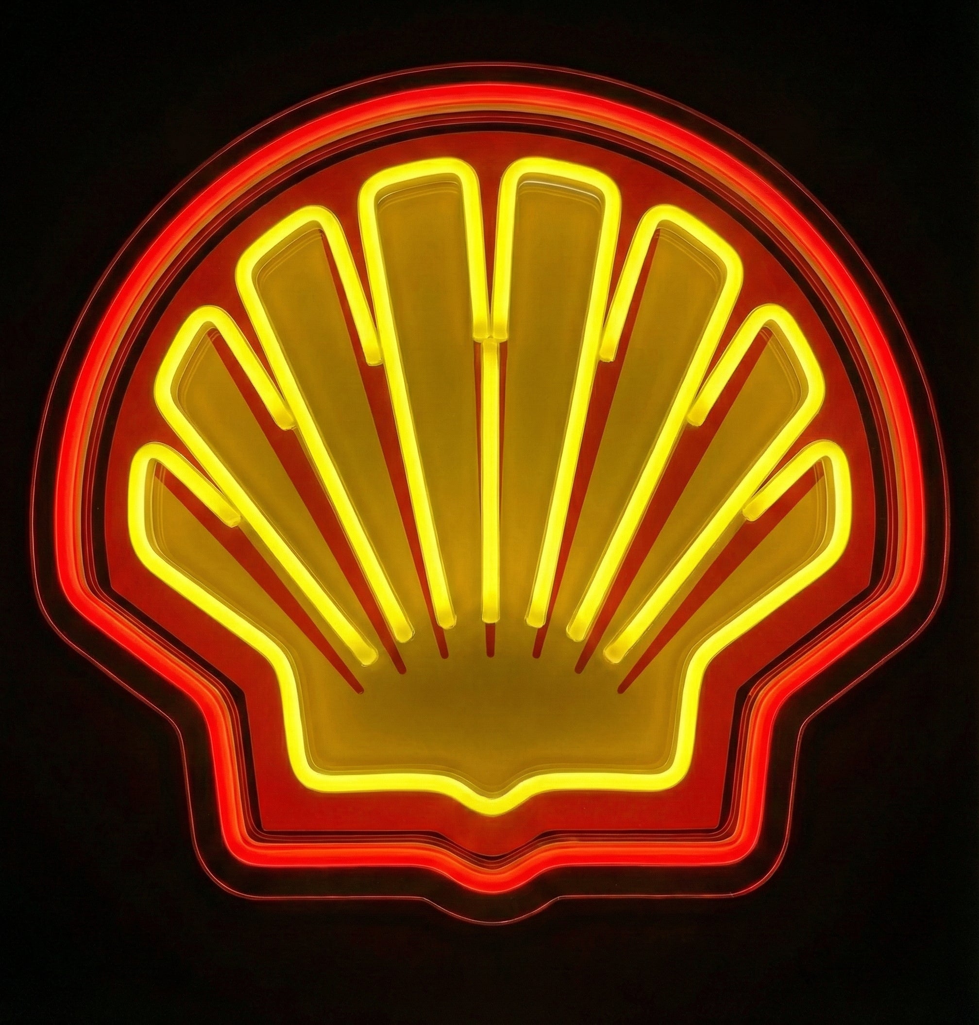 ShineNeon™ Retro Scallop Shell LED Neon Sign - Vintage Garage & Man Cave Wall Art