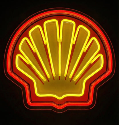 ShineNeon™ Retro Scallop Shell LED Neon Sign - Vintage Garage & Man Cave Wall Art