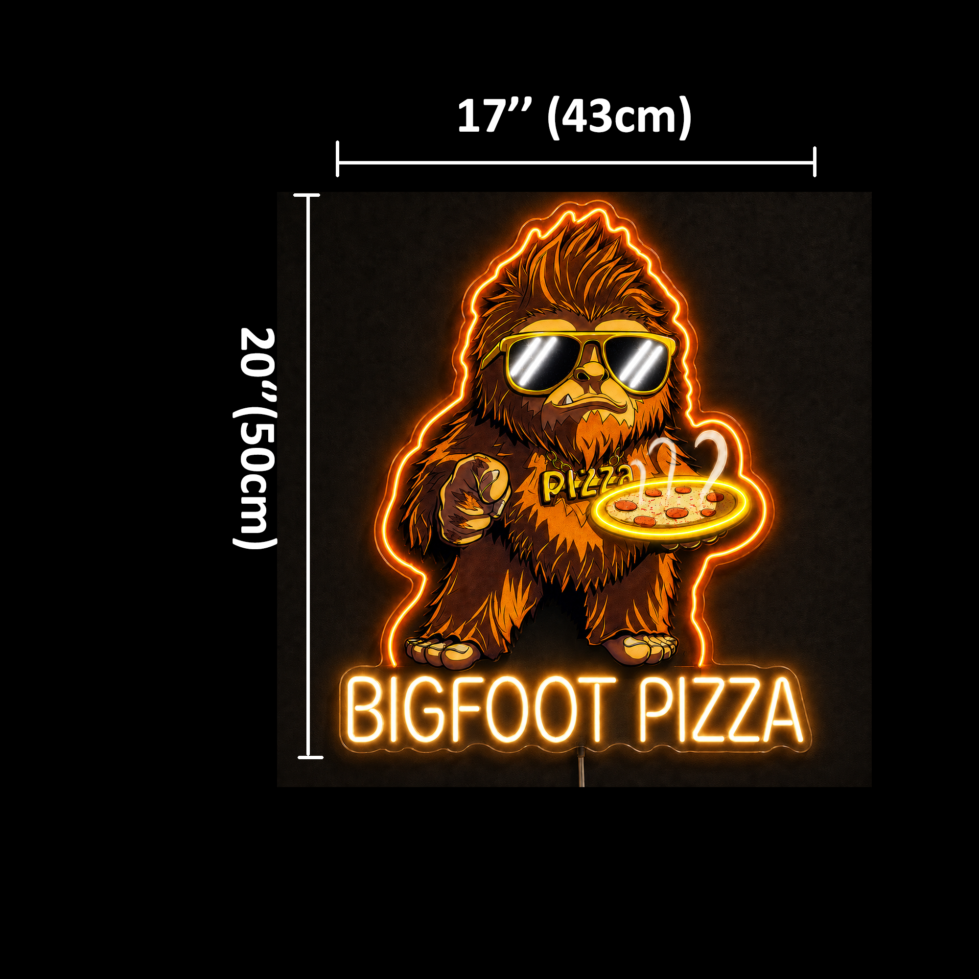 BIGFOOT PIZZA Custom LED Neon Sign